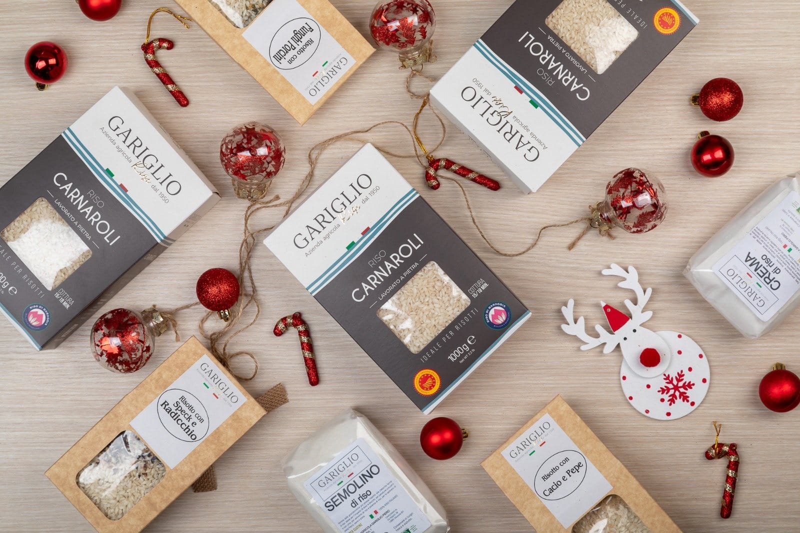 Prodotti Gariglio Risi per Natale: Riso Carnaroli DOP, risotti, crema e semolino di riso