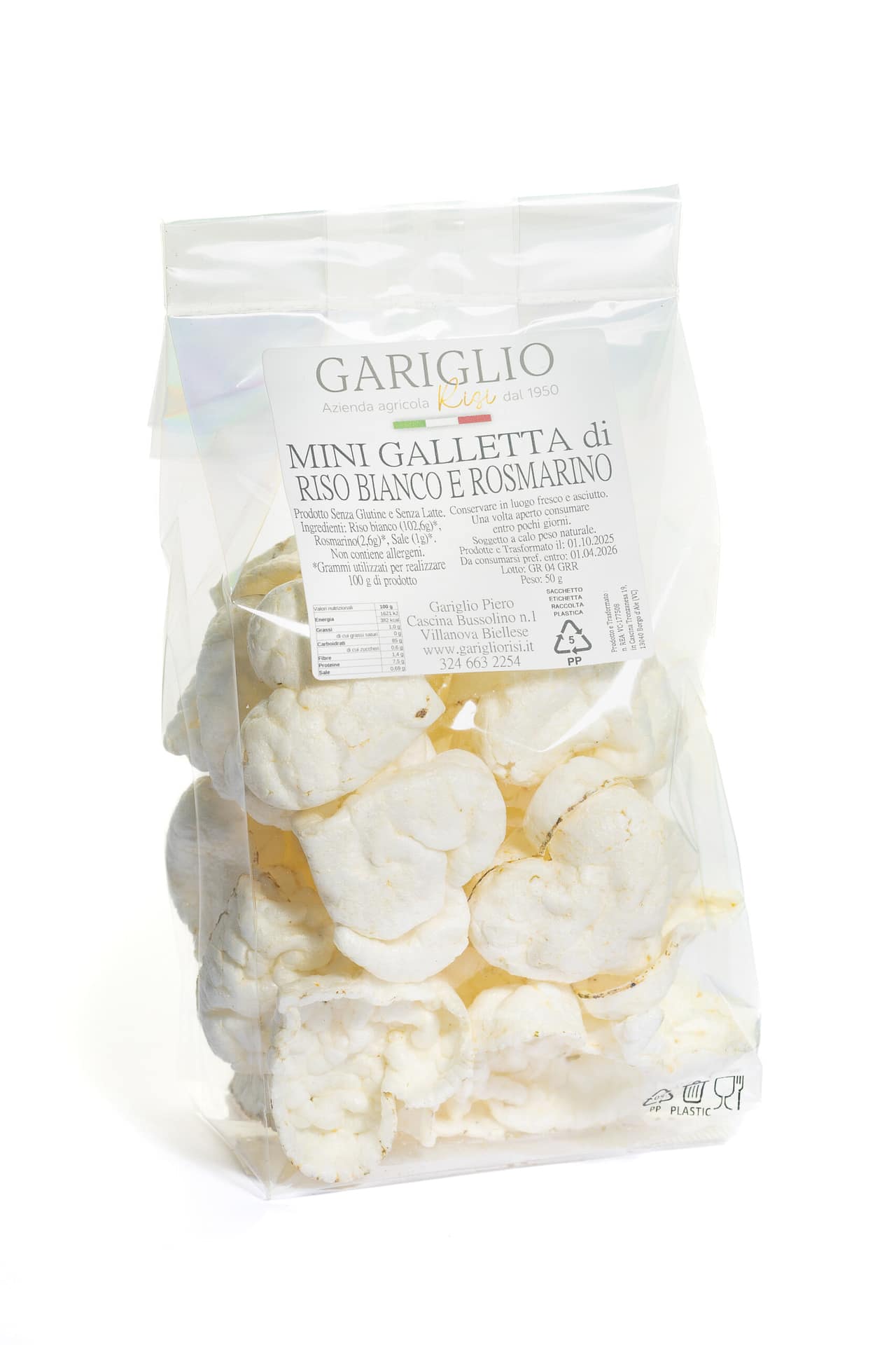 Mini Galletta di Riso Bianco e Rosmarino