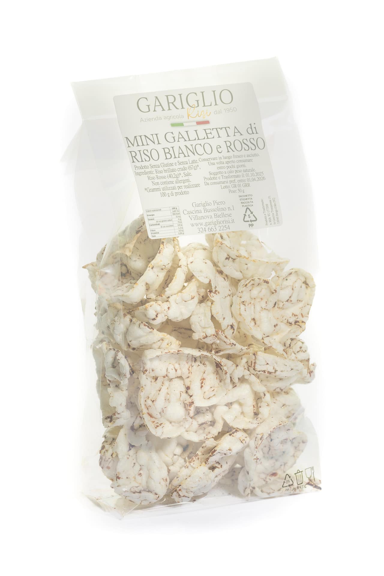 Mini Galletta di Riso Bianco e Rosso